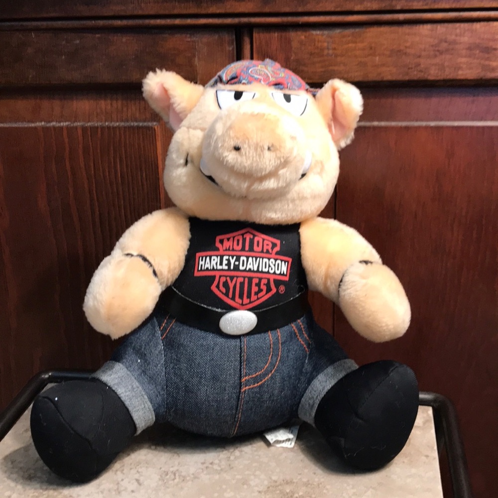 Harley Davidson stuffed pig